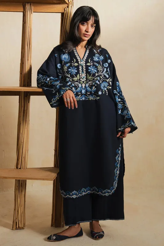 Elan Vital Indigene'26 Blue Linen – view 1 – Poshaq