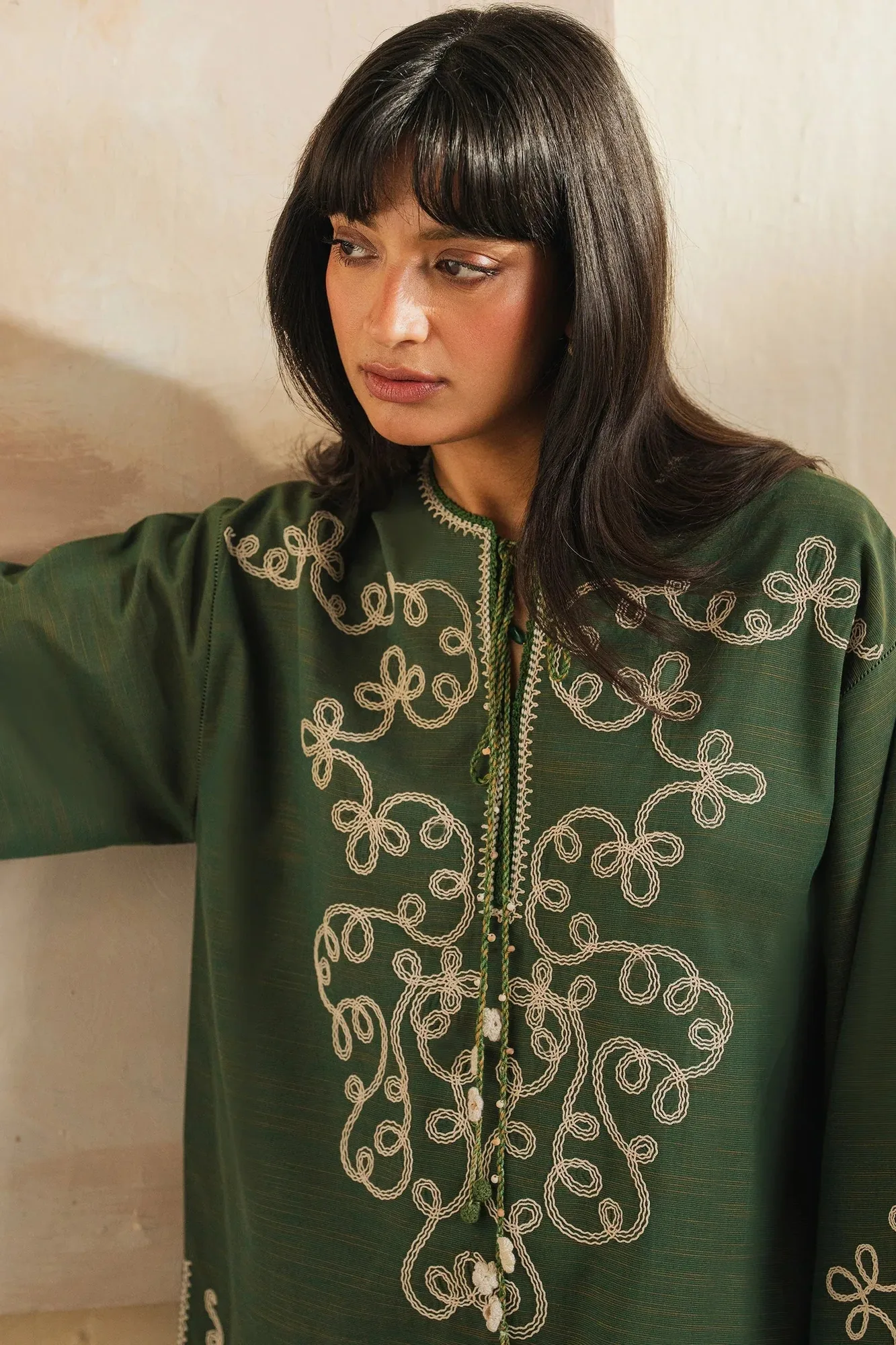 Elan Vital Indigene'26 Ivory Linen – view 3 – Poshaq