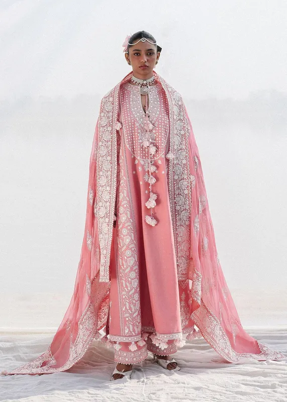 Hussain Rehar White Chiffon – view 1 – Poshaq