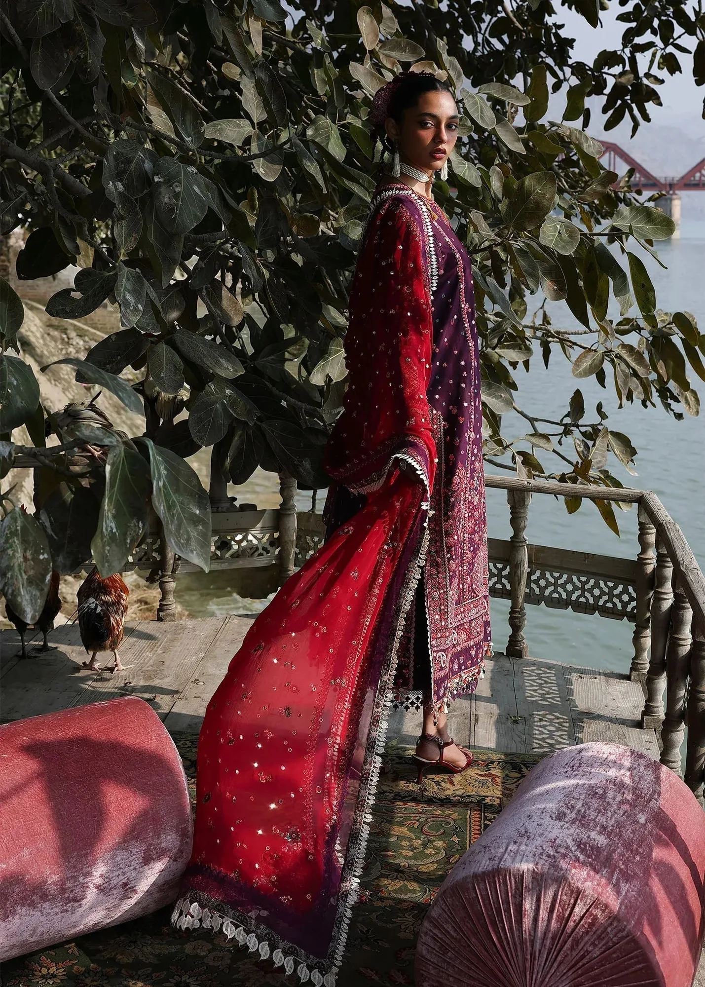 Hussain Rehar Chiffon – view 3 – Poshaq