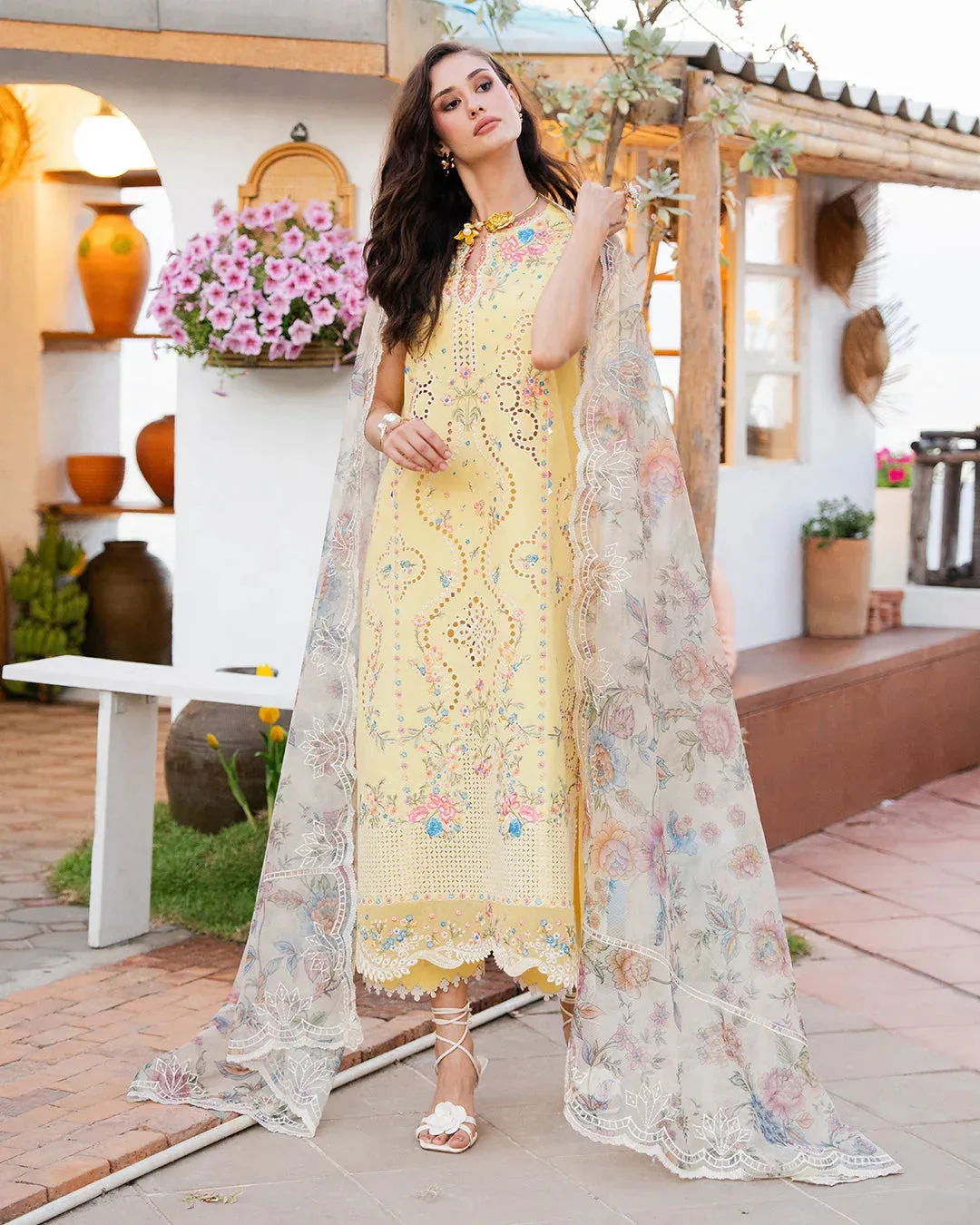Fiona Yellow Organza – view 1 – Poshaq