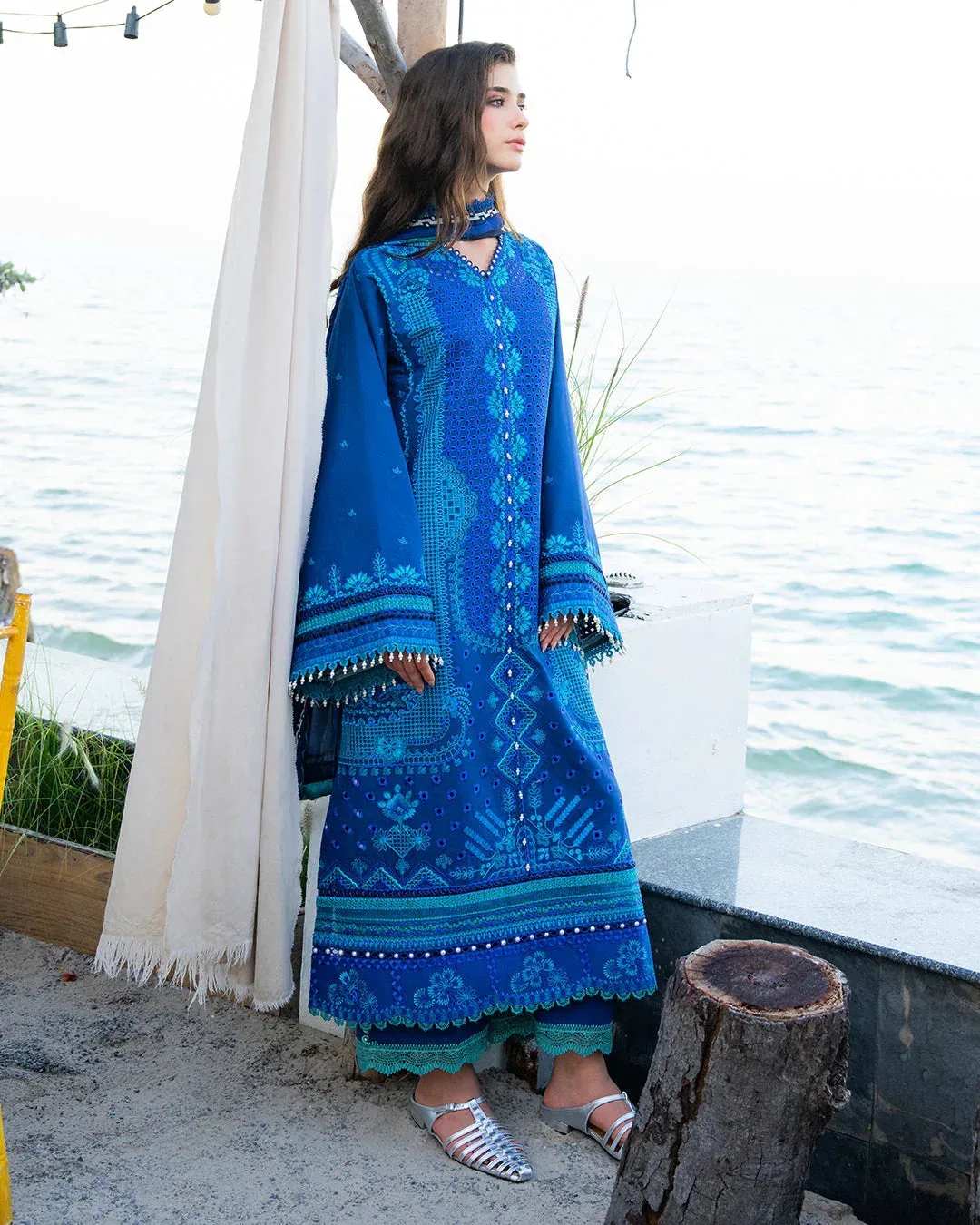Fiona Blue Organza – view 1 – Poshaq