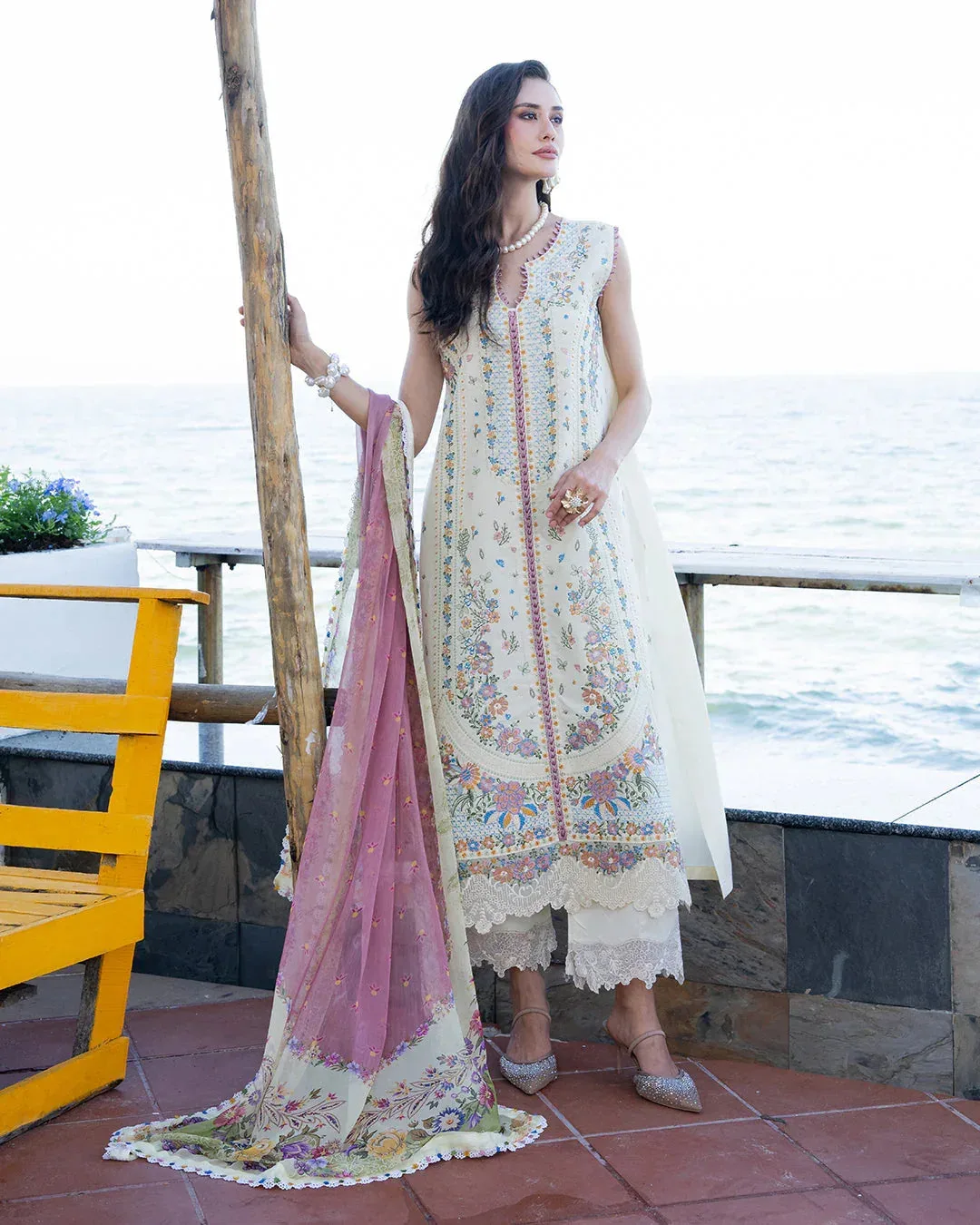 Fiona Ivory Organza – view 5 – Poshaq