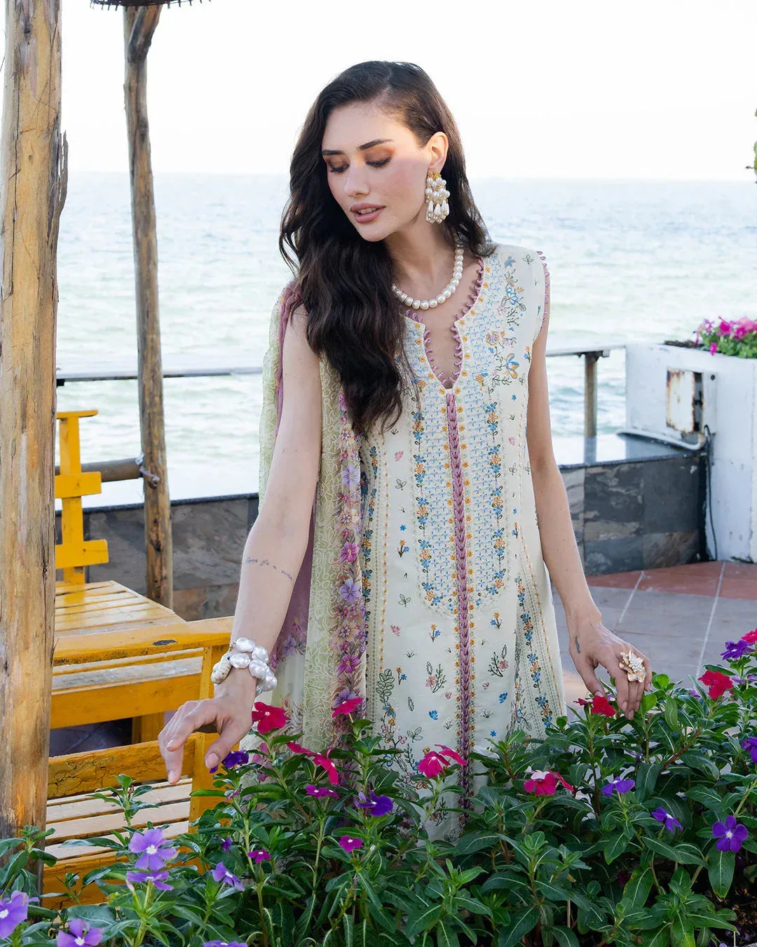 Fiona Ivory Organza – view 6 – Poshaq