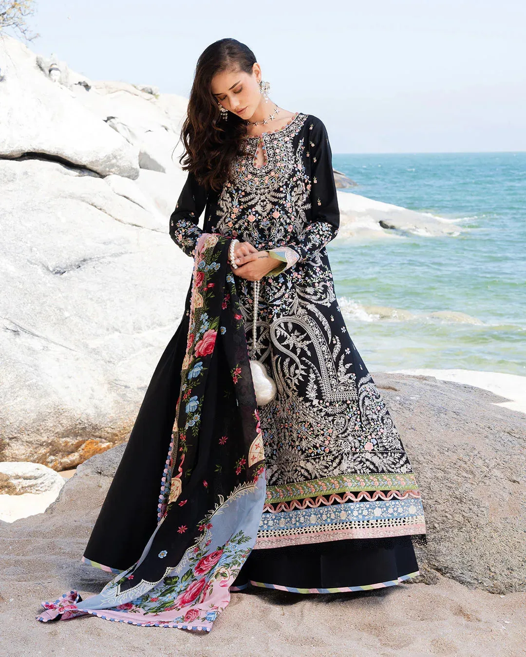 Fiona Black Organza – view 3 – Poshaq