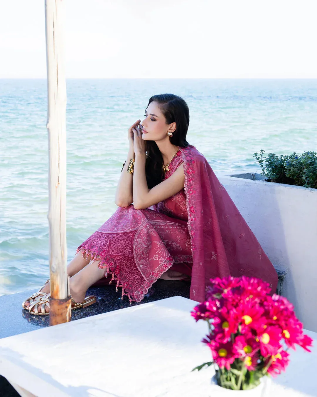 Fiona Coral Organza – view 6 – Poshaq