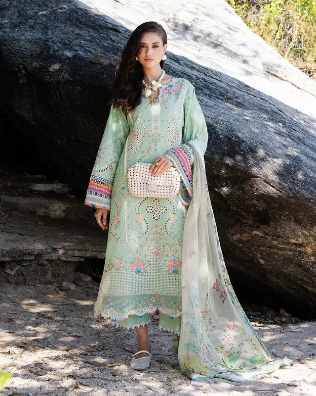 Fiona Green Organza – view 1 – Poshaq