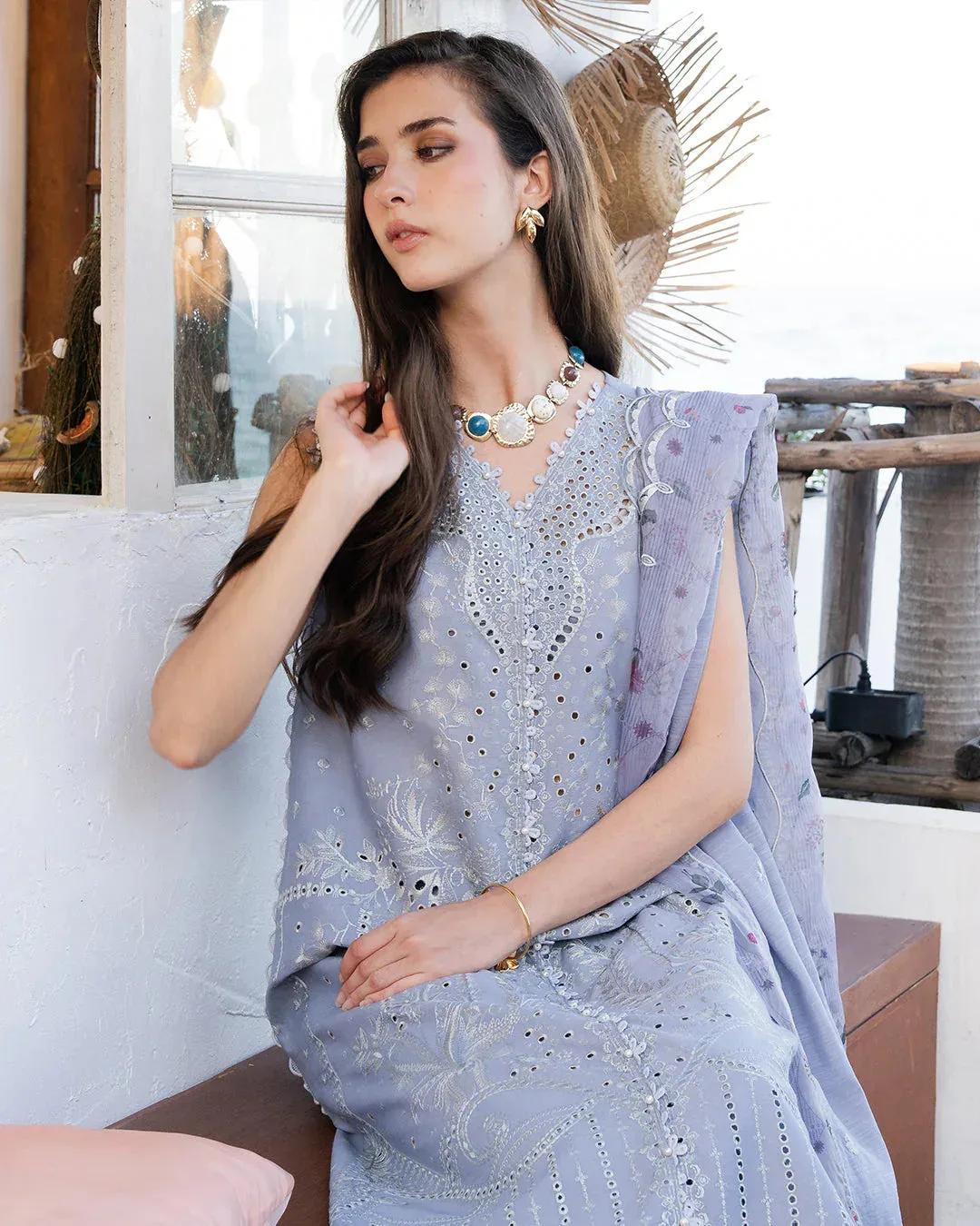 Fiona Grey Organza – view 2 – Poshaq