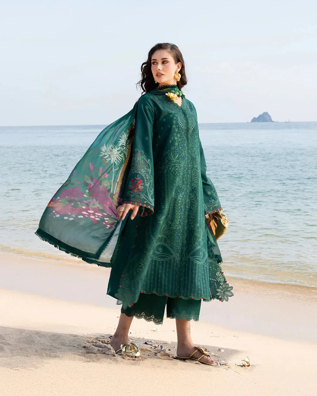 Fiona Green Organza – view 1 – Poshaq