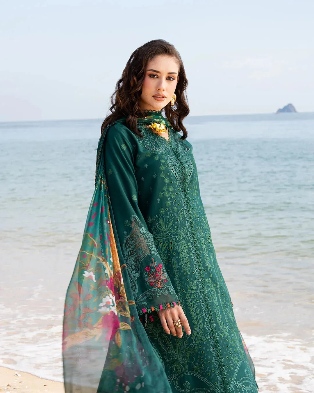 Fiona Green Organza – view 2 – Poshaq