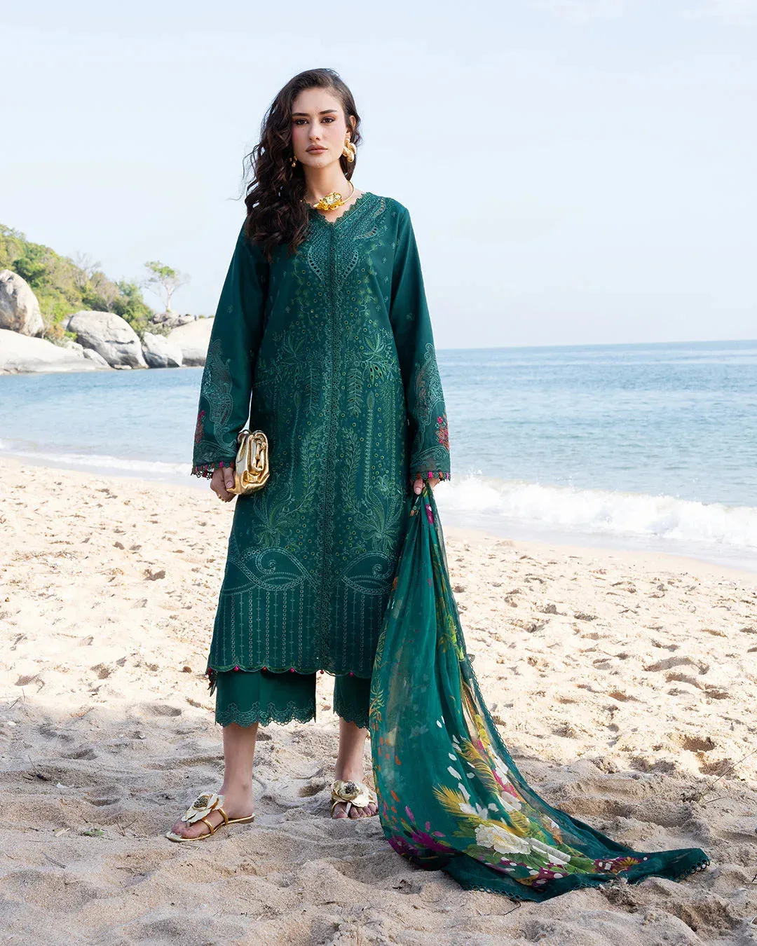 Fiona Green Organza – view 3 – Poshaq