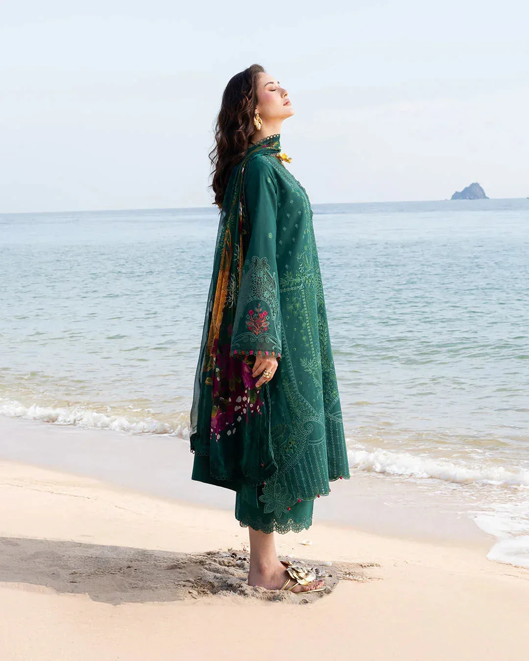 Fiona Green Organza – view 4 – Poshaq