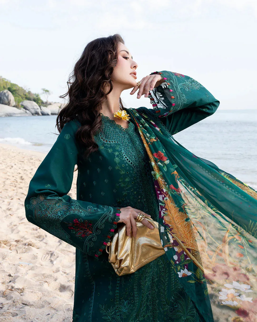 Fiona Green Organza – view 6 – Poshaq