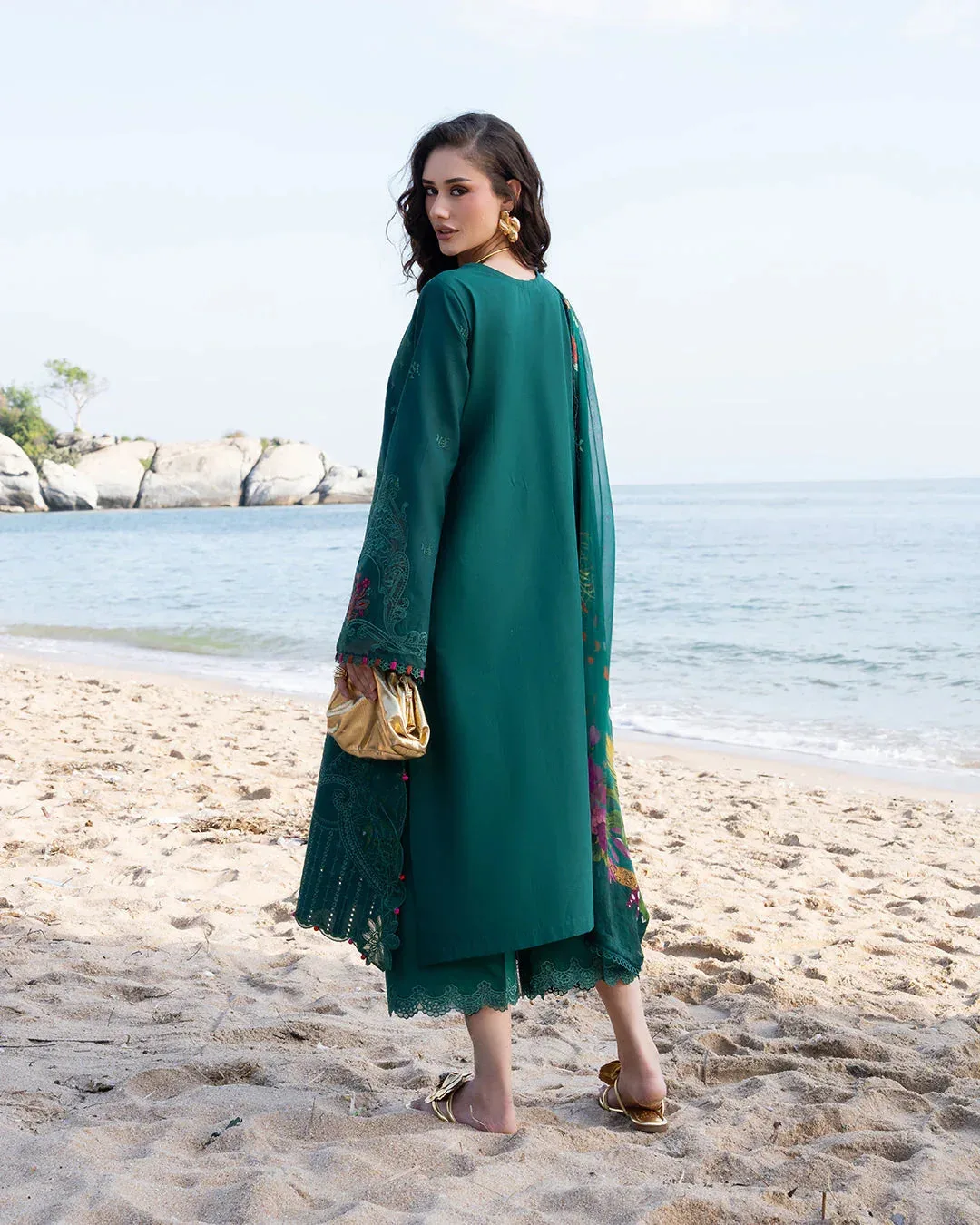 Fiona Green Organza – view 7 – Poshaq