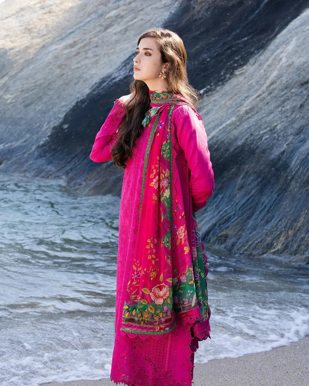 Fiona Fuchsia Organza – view 5 – Poshaq