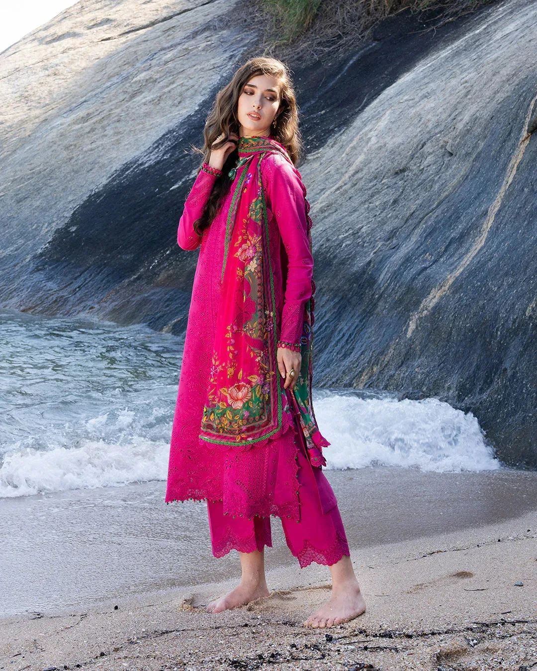 Fiona Fuchsia Organza – view 6 – Poshaq