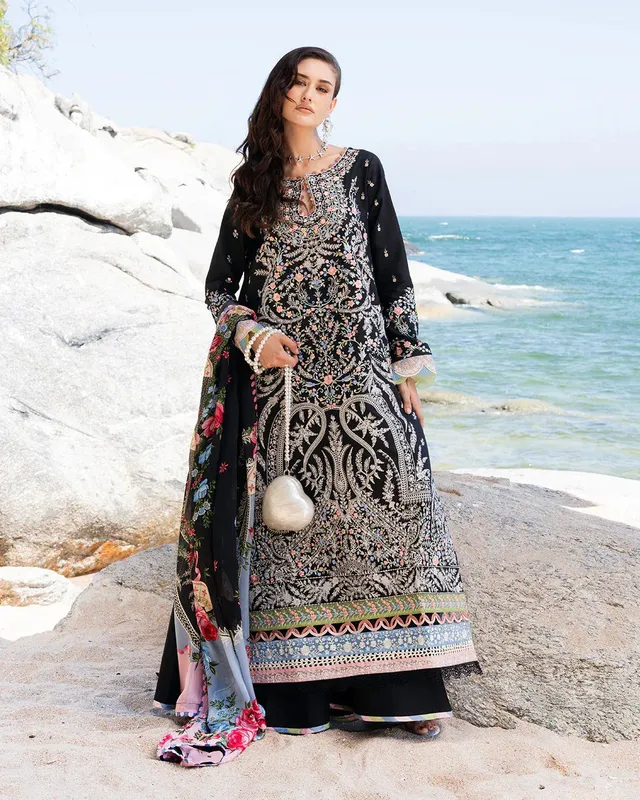 Fiona Black Organza – view 1 – Poshaq