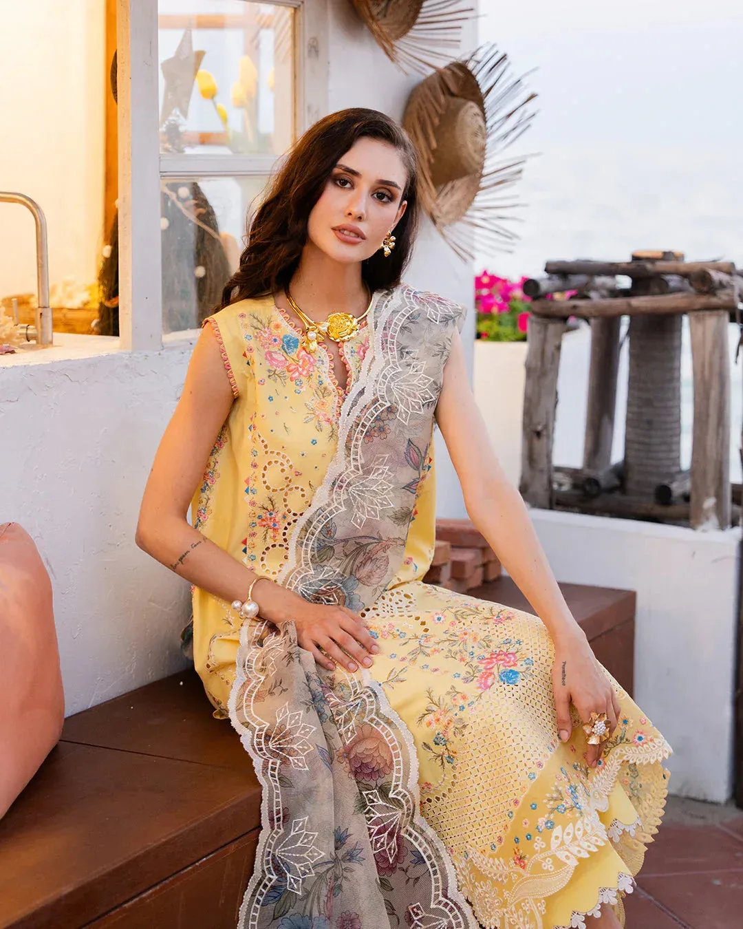 Fiona Yellow Organza – view 5 – Poshaq