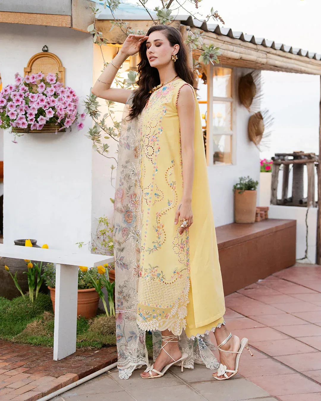 Fiona Yellow Organza – view 6 – Poshaq