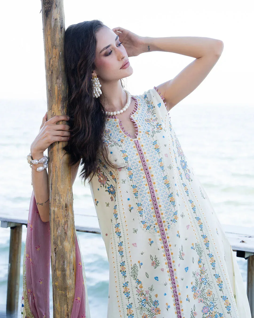 Fiona Ivory Organza – view 2 – Poshaq