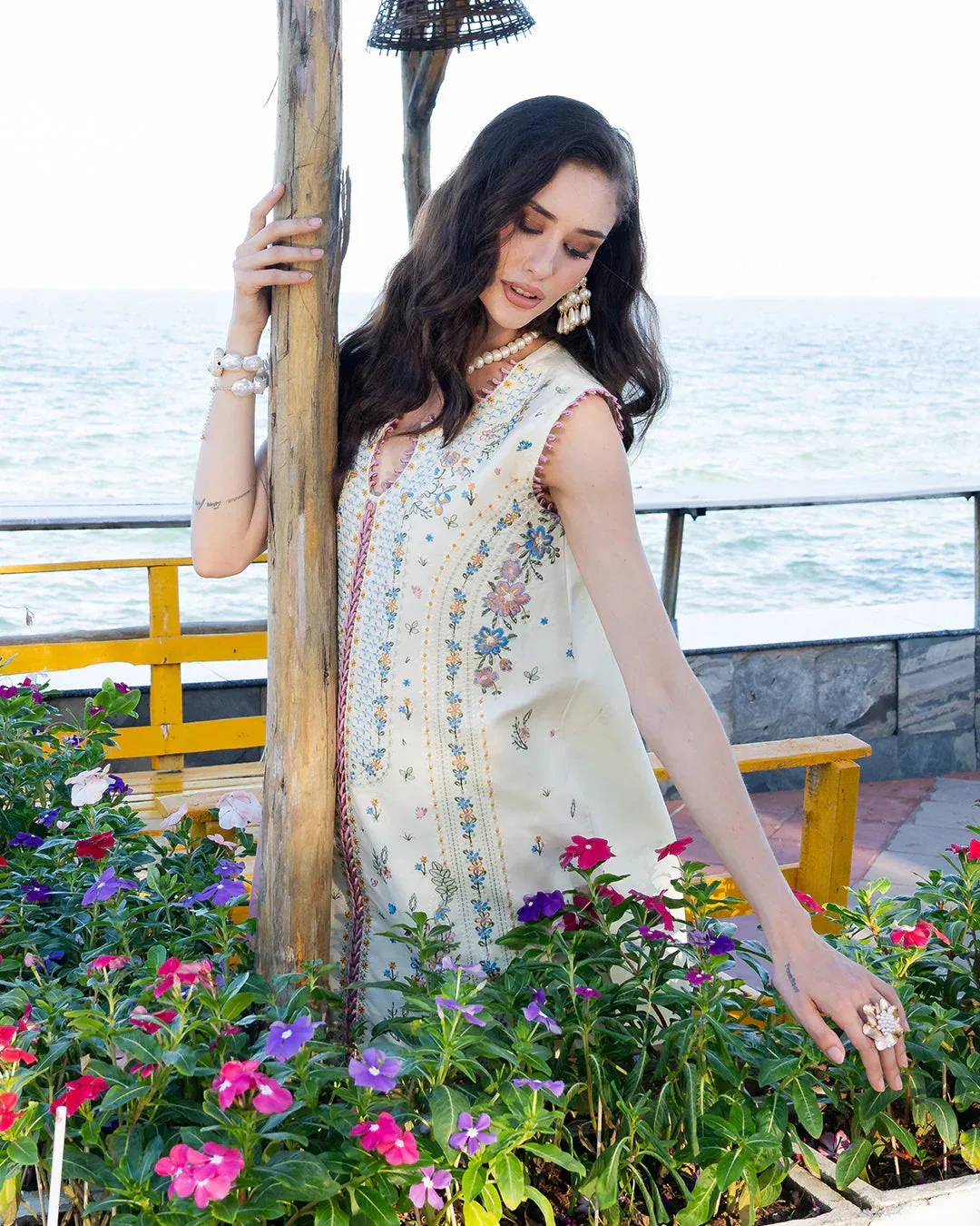 Fiona Ivory Organza – view 7 – Poshaq