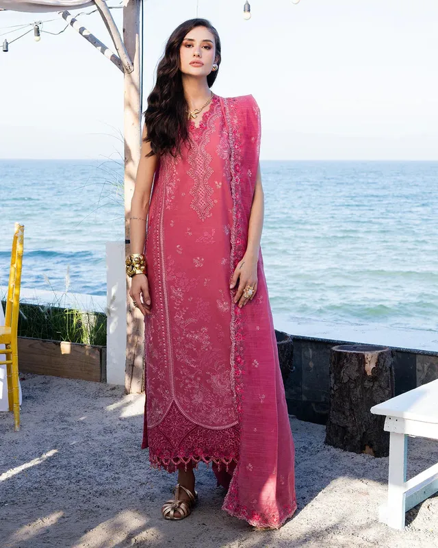 Fiona Coral Organza – view 1 – Poshaq
