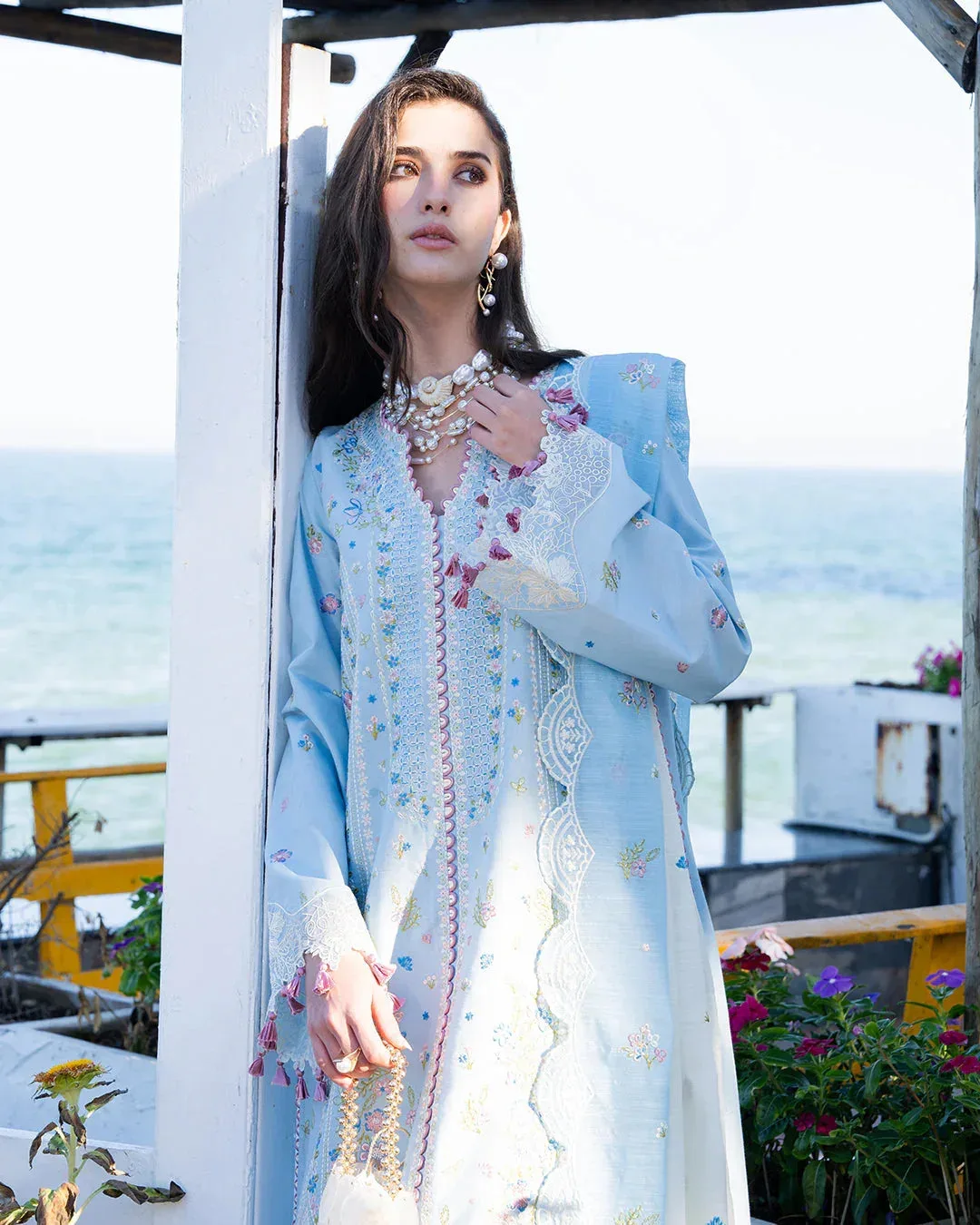 Fiona Blue Organza – view 6 – Poshaq