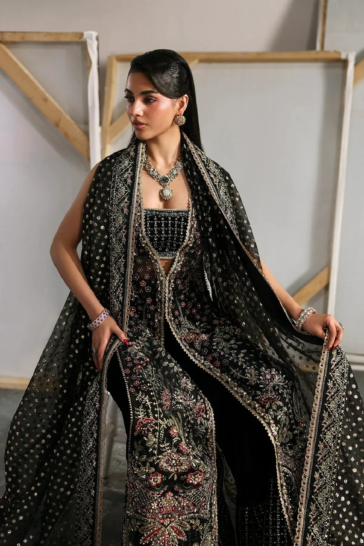 Zarposh Official Organza – view 4 – Poshaq