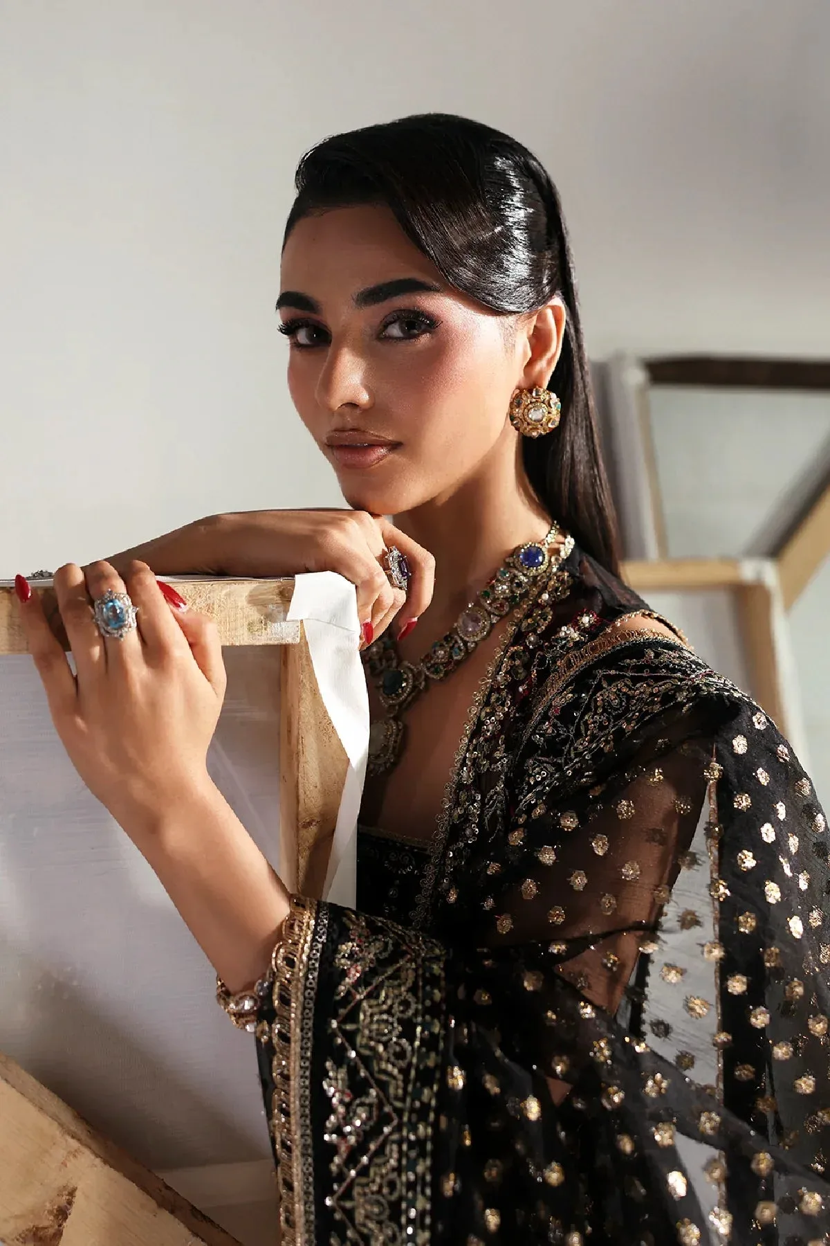 Zarposh Official Organza – view 5 – Poshaq