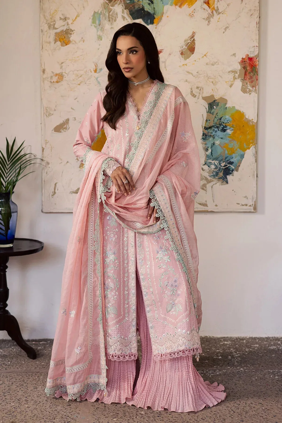 Zarposh Official Organza – view 2 – Poshaq