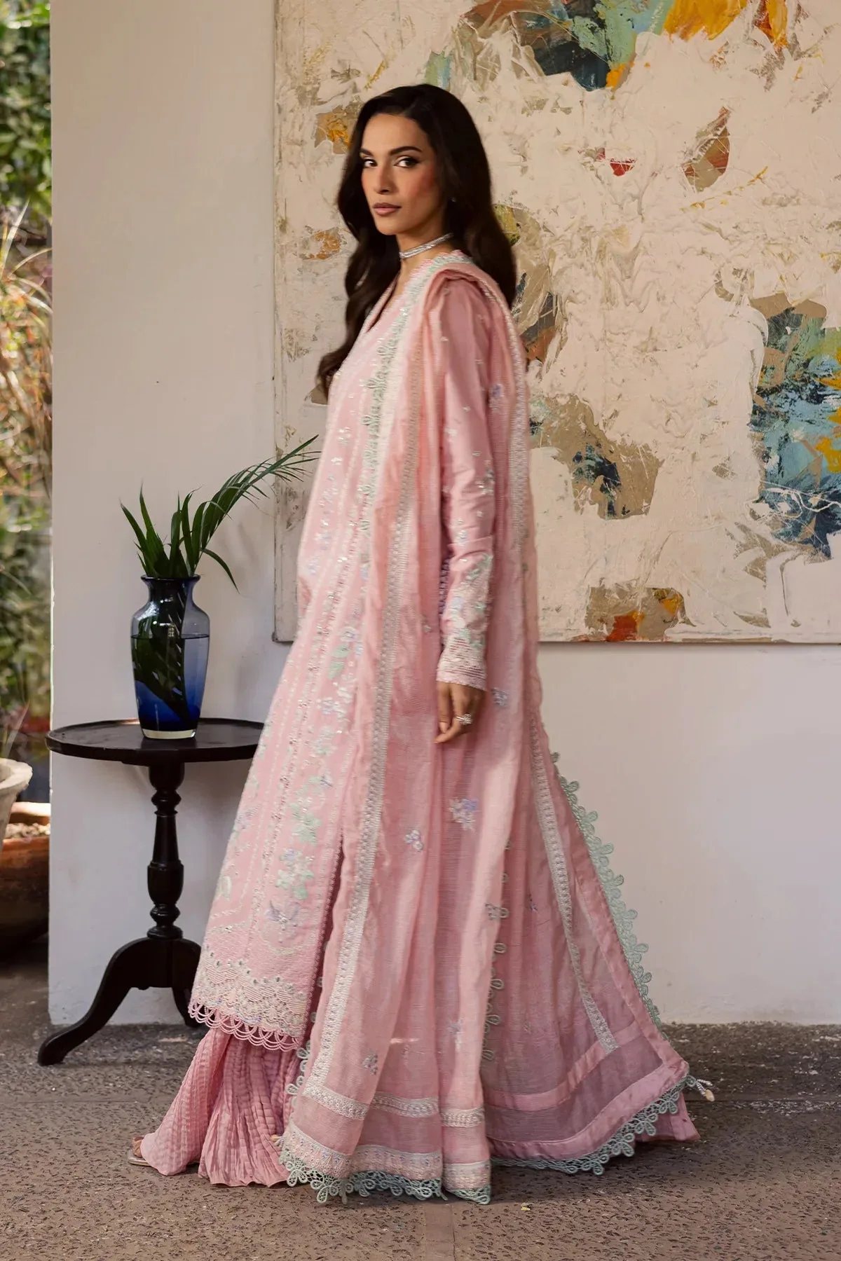 Zarposh Official Organza – view 3 – Poshaq