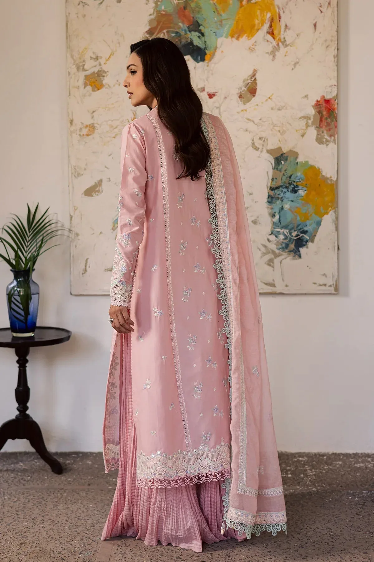 Zarposh Official Organza – view 7 – Poshaq