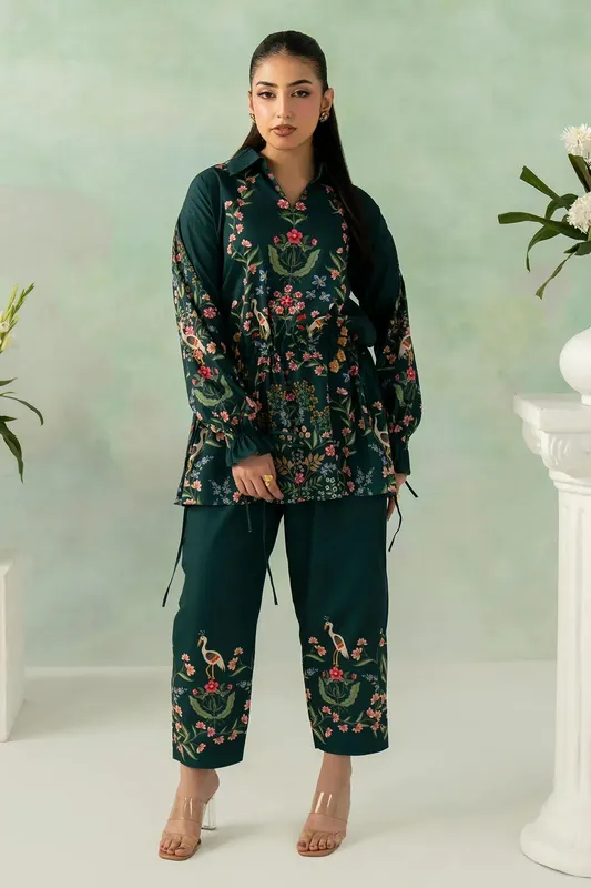 Zarposh Official Green Chiffon – view 1 – Poshaq