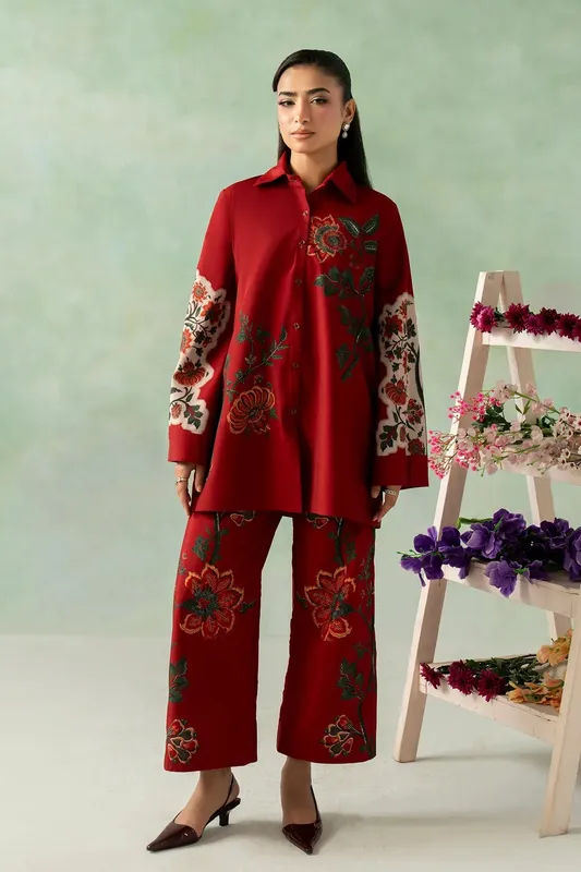 Zarposh Official Rust Chiffon – view 1 – Poshaq