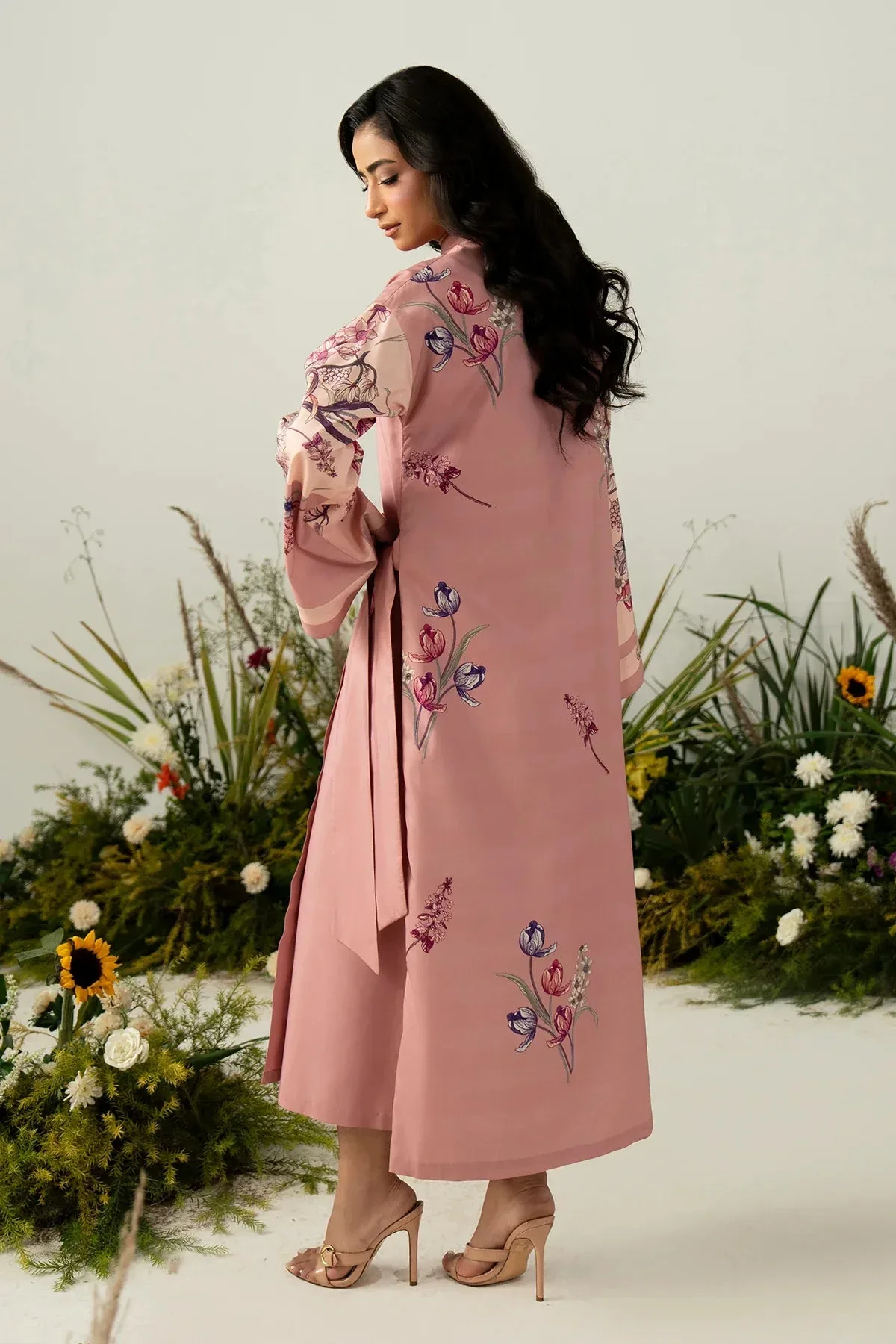 Zarposh Official Pink Chiffon – view 2 – Poshaq