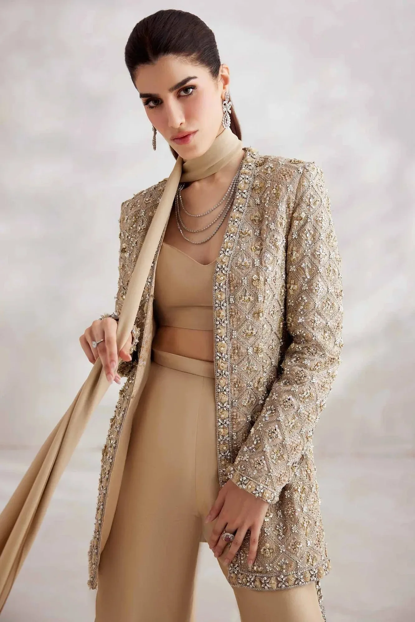 Elan Wedding Formals Gold – view 3 – Poshaq