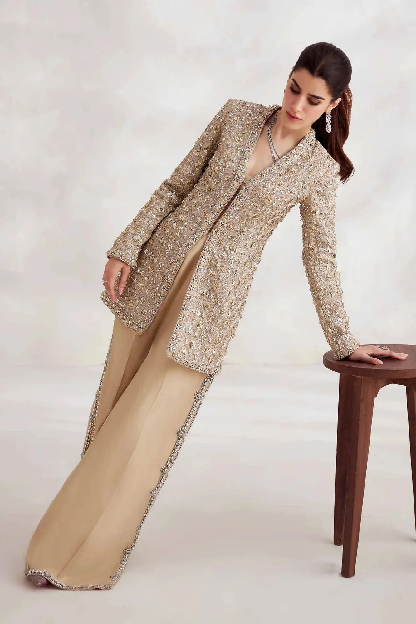 Elan Wedding Formals Gold – view 6 – Poshaq