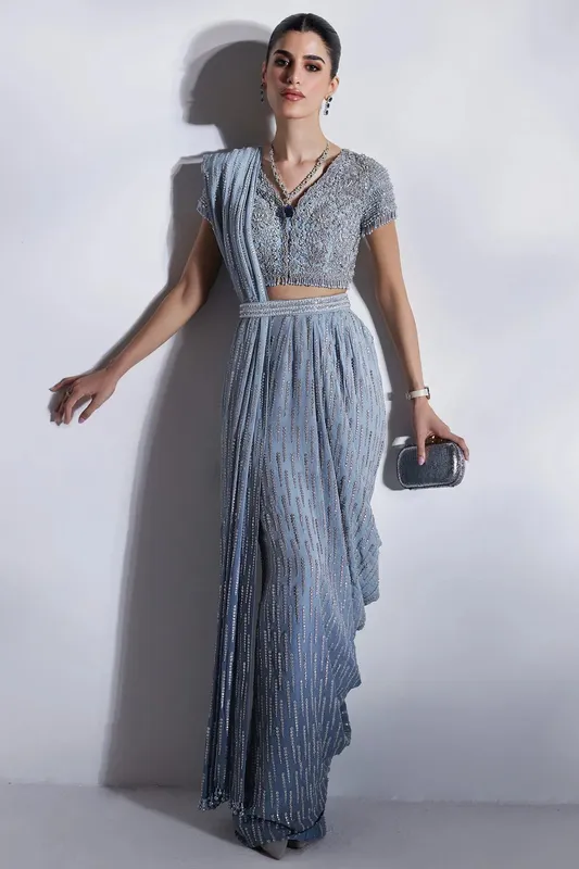 Elan Luxury Wedding Wears Blue – view 1 – Poshaq