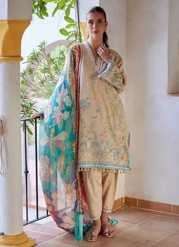 Farah Talib Aziz Luxury Lawn 26 Jacquard – view 1 – Poshaq