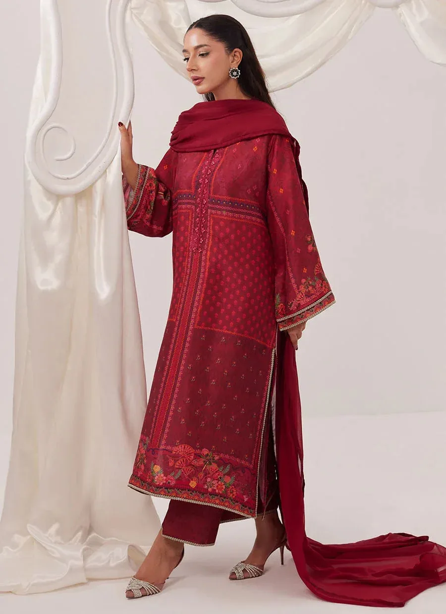 Farah Talib Aziz Frou Frou Ramadan Edit Black Raw Silk – view 2 – Poshaq