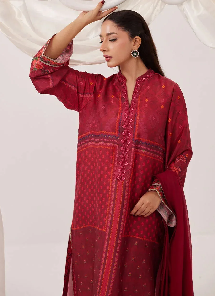 Farah Talib Aziz Frou Frou Ramadan Edit Black Raw Silk – view 3 – Poshaq