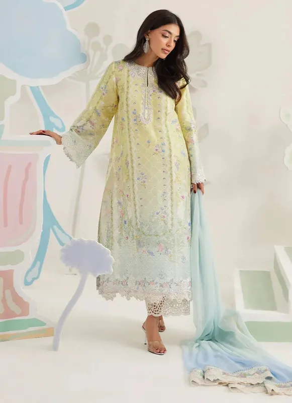 Farah Talib Aziz Frou Frou Ramadan Edit Raw Silk – view 1 – Poshaq