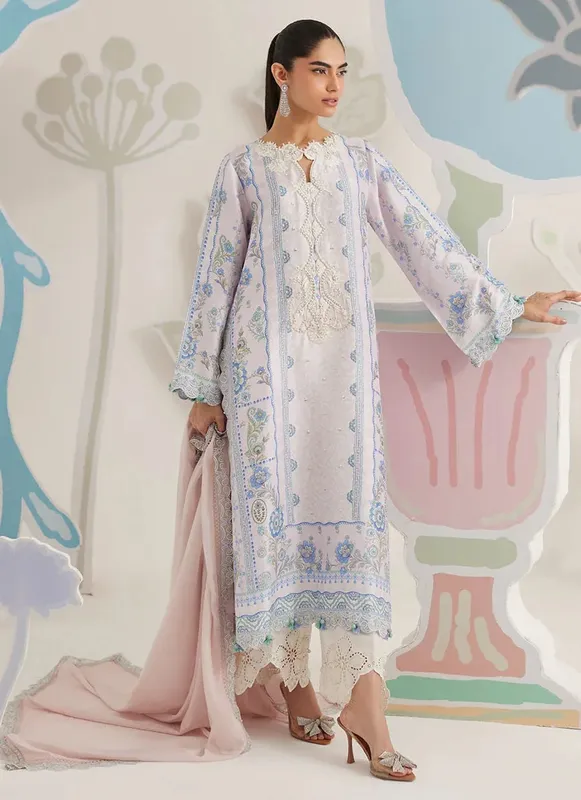 Farah Talib Aziz Frou Frou Ramadan Edit Raw Silk – view 1 – Poshaq