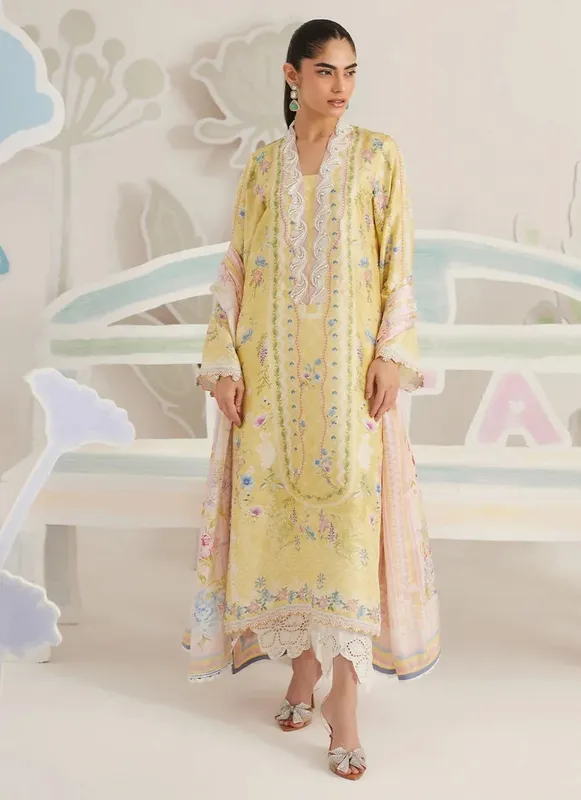 Farah Talib Aziz Frou Frou Ramadan Edit Raw Silk – view 1 – Poshaq