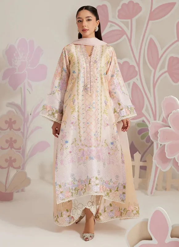 Farah Talib Aziz Frou Frou Ramadan Edit Raw Silk – view 1 – Poshaq