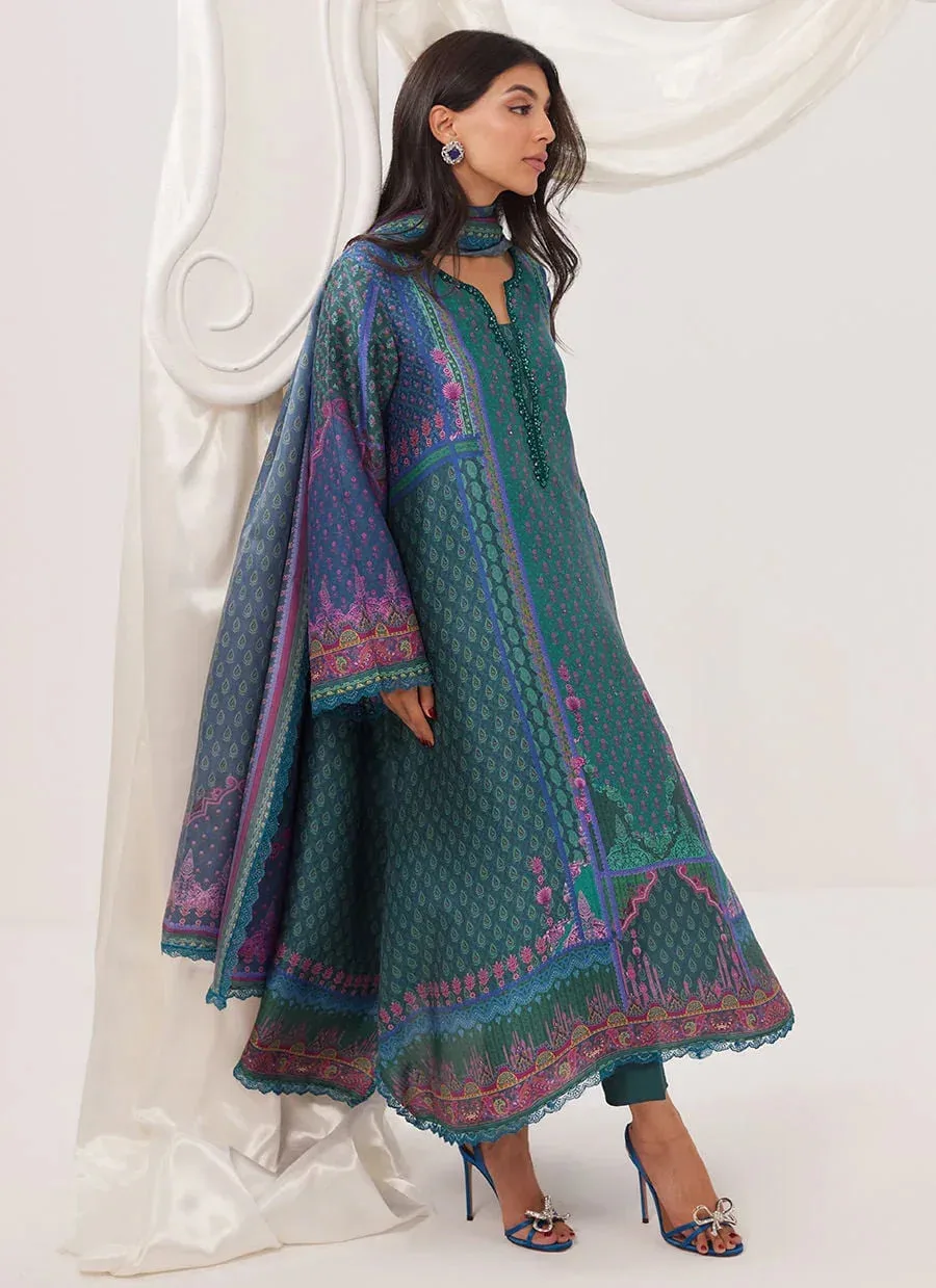 Farah Talib Aziz Frou Frou Ramadan Edit Raw Silk – view 3 – Poshaq