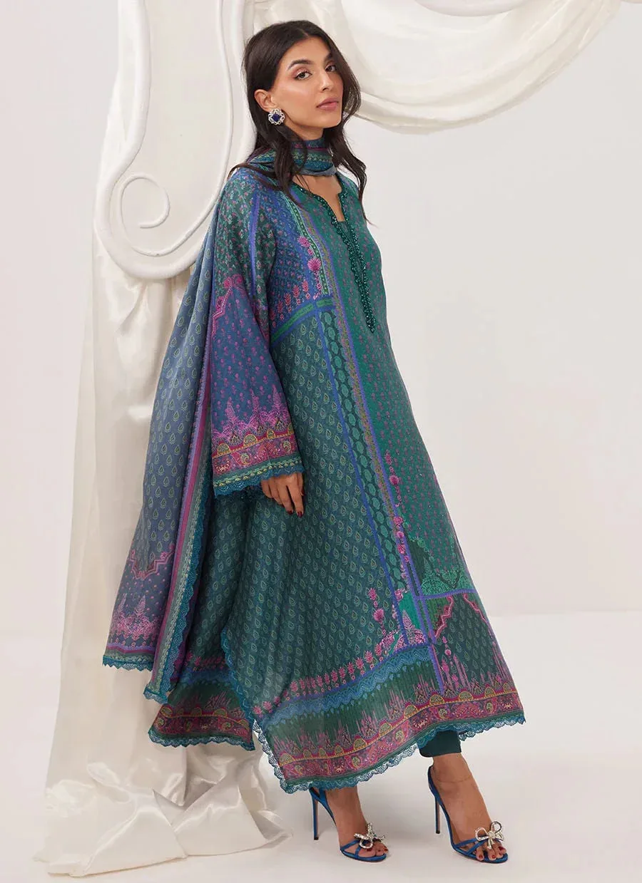 Farah Talib Aziz Frou Frou Ramadan Edit Raw Silk – view 4 – Poshaq