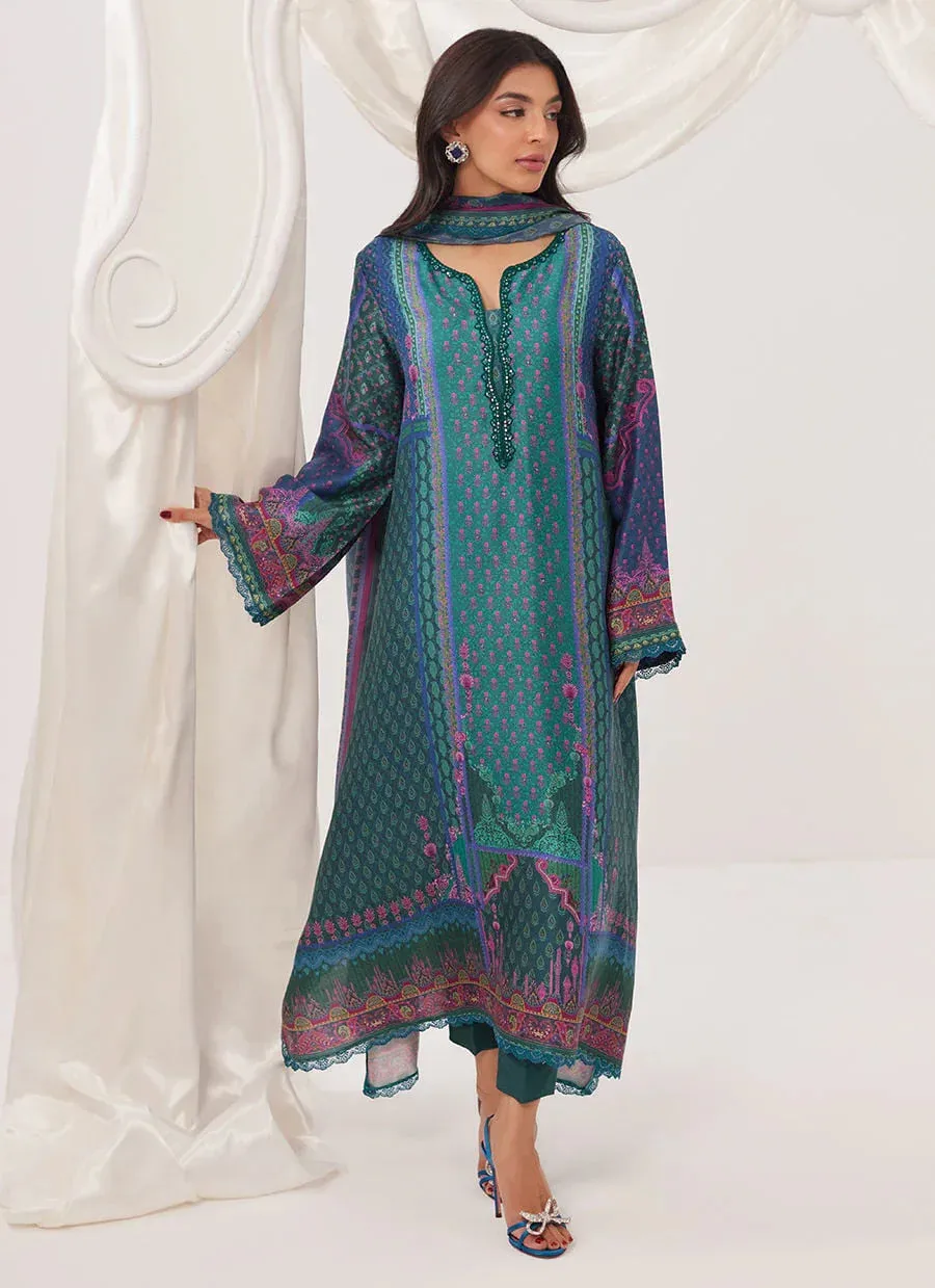 Farah Talib Aziz Frou Frou Ramadan Edit Raw Silk – view 8 – Poshaq