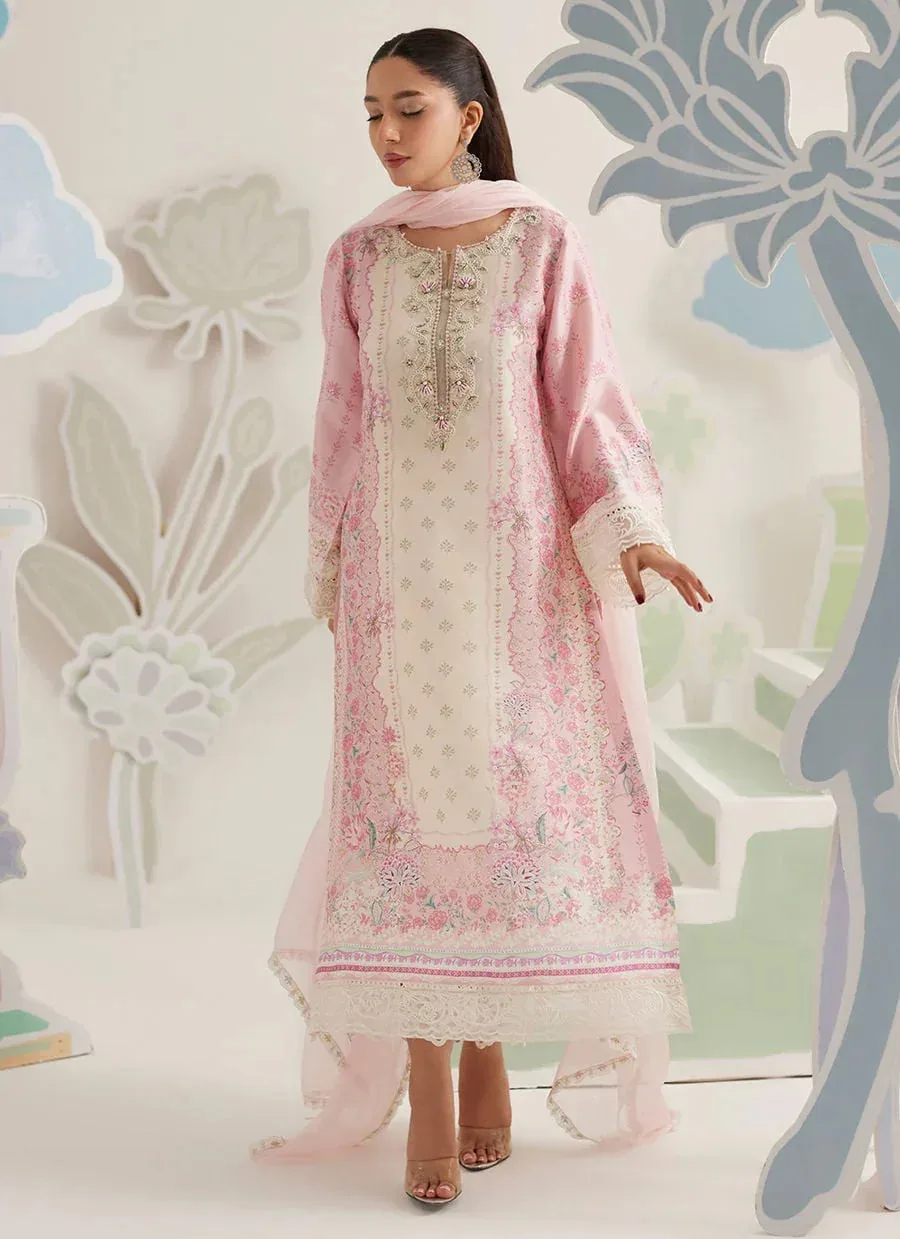 Farah Talib Aziz Frou Frou Ramadan Edit Pink Raw Silk – view 1 – Poshaq