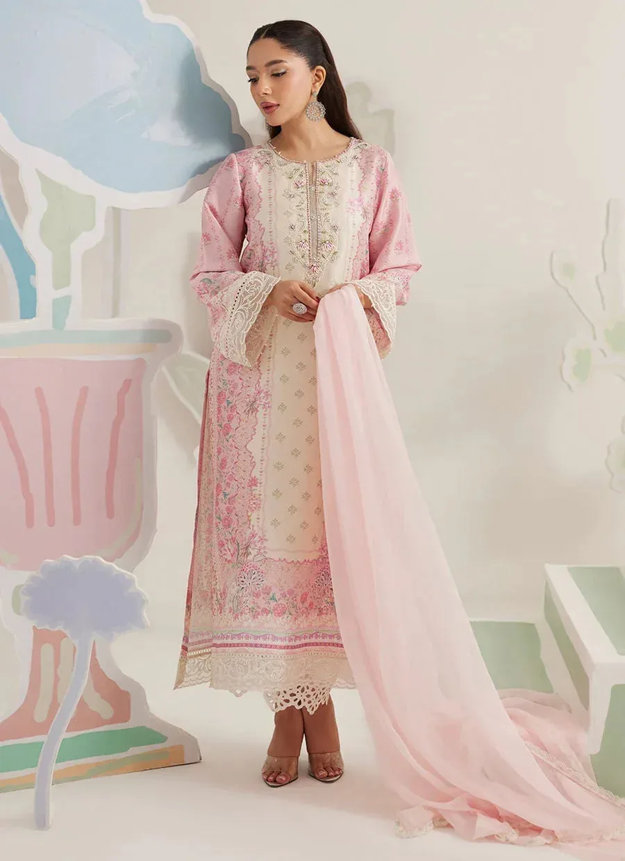 Farah Talib Aziz Frou Frou Ramadan Edit Pink Raw Silk – view 3 – Poshaq